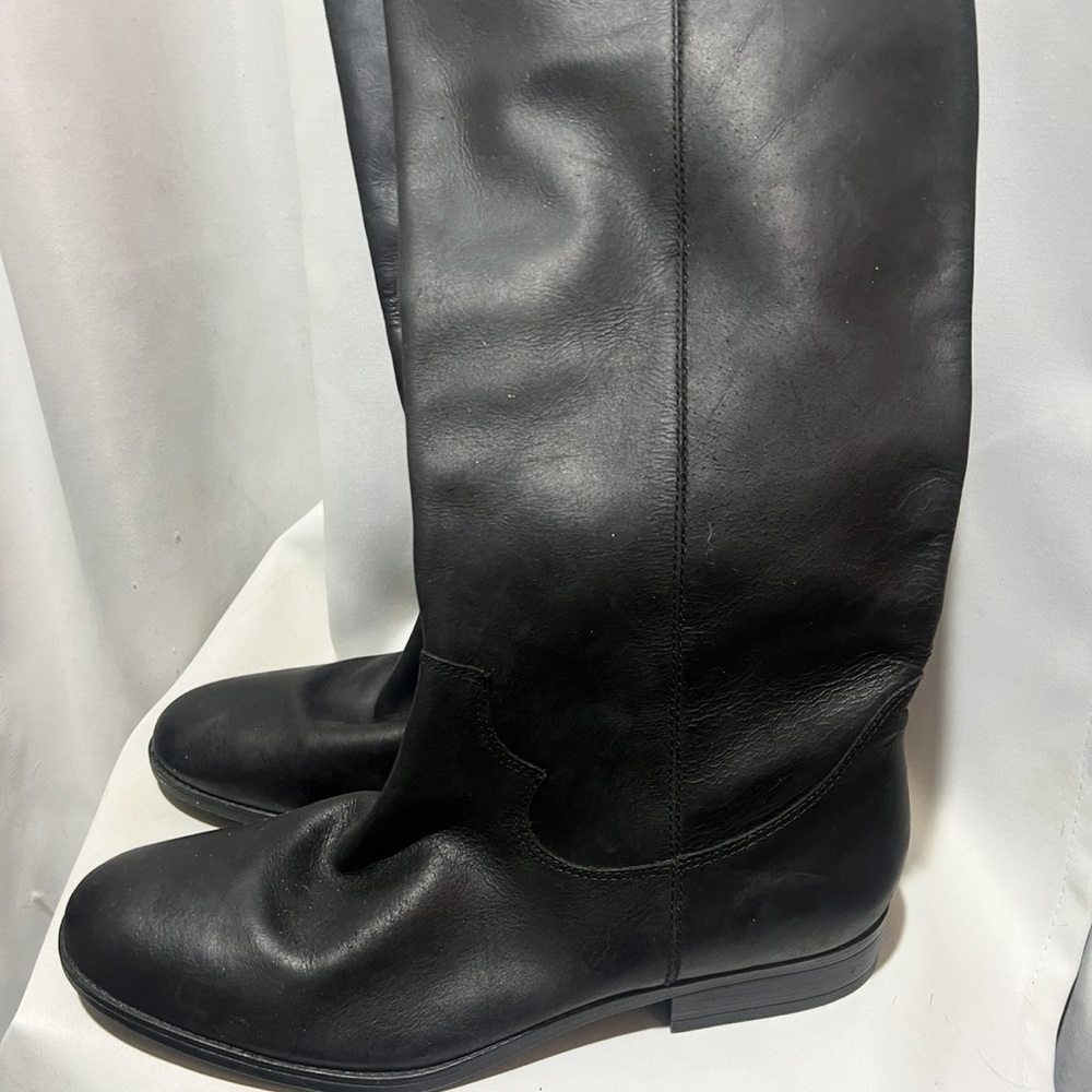 Frye Black Leather Tall Riding Boots Women’s Size 11 Classic Equestrian - Picture 2 of 5